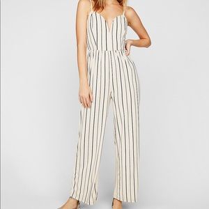 NWOT Express Stripe V-Wire Cami Jumpsuit